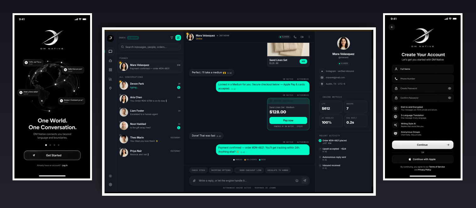DM NATIVE App Interface